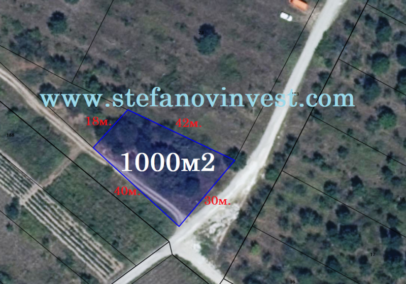 Til salg  Grund region Varna , Priseltsi , 1000 kvm | 26697252