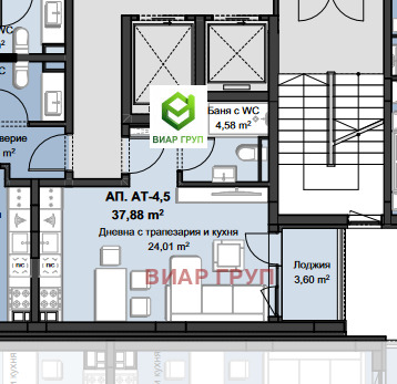 Na prodej  Studio Plovdiv , Christo Smirnenski , 50 m2 | 97539777