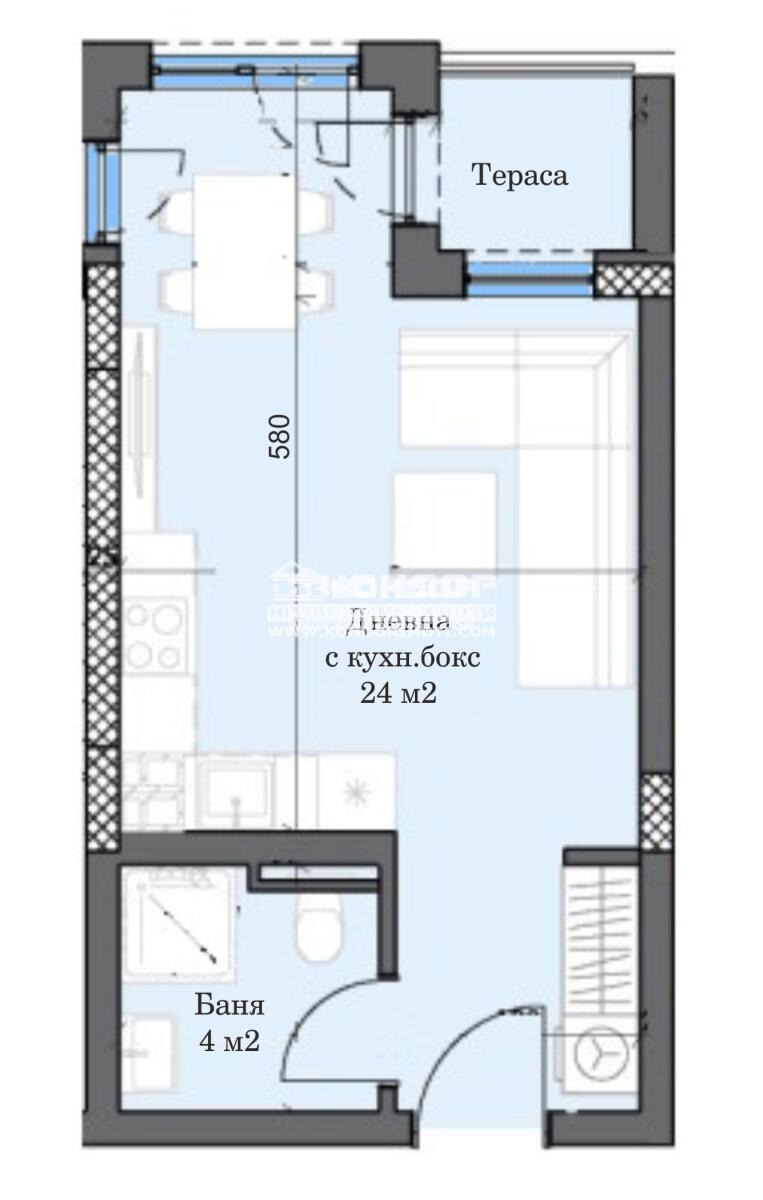 Продава 1-СТАЕН, гр. Пловдив, Тракия, снимка 4 - Апартаменти - 54816755