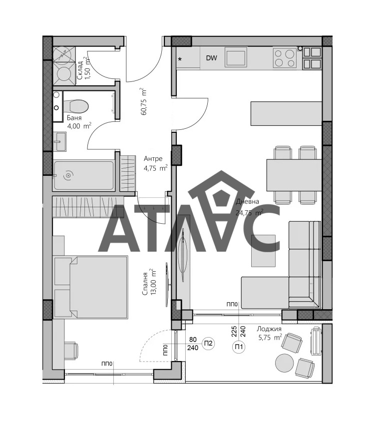 Продава 2-СТАЕН, гр. Пловдив, Христо Смирненски, снимка 2 - Апартаменти - 51442479