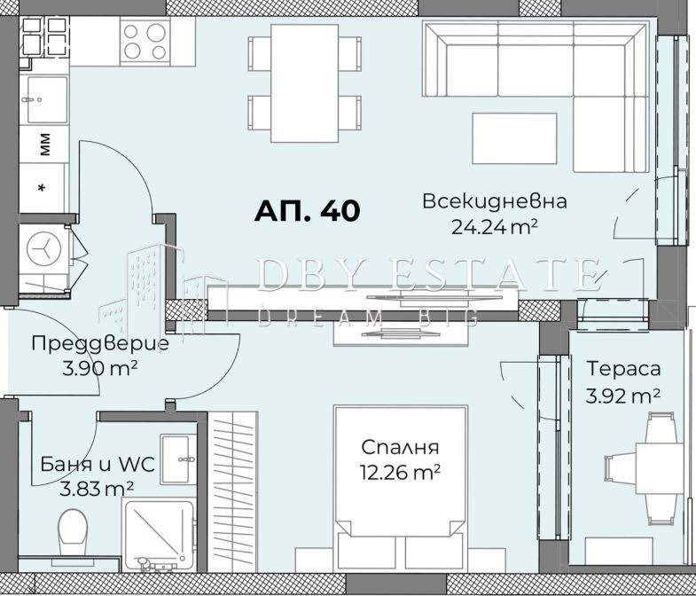 Til salg  1 soveværelse Plovdiv , Hristo Smirnenski , 67 kvm | 63170204