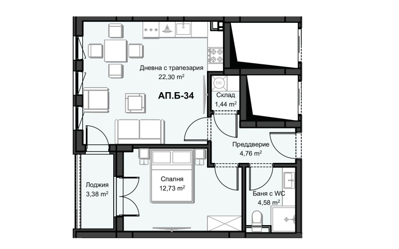 Продава 2-СТАЕН, гр. Пловдив, Христо Смирненски, снимка 2 - Апартаменти - 52649713