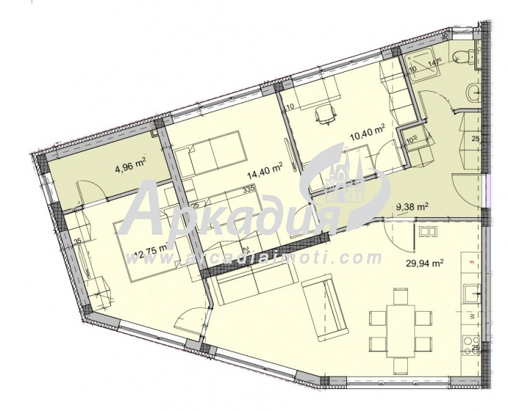 En venta  3+ dormitorios Plovdiv , Komatevo , 112 metros cuadrados | 77401463 - imagen [4]