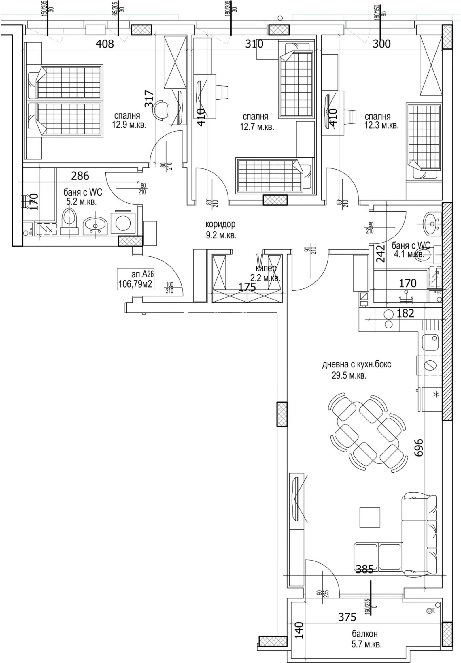 Продава 4-СТАЕН, гр. Варна, Кайсиева градина, снимка 2 - Апартаменти - 52213528
