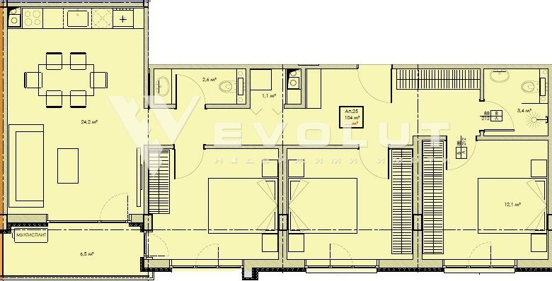 Продава 4-СТАЕН, гр. Варна, Владислав Варненчик 1, снимка 3 - Aпартаменти - 47123035