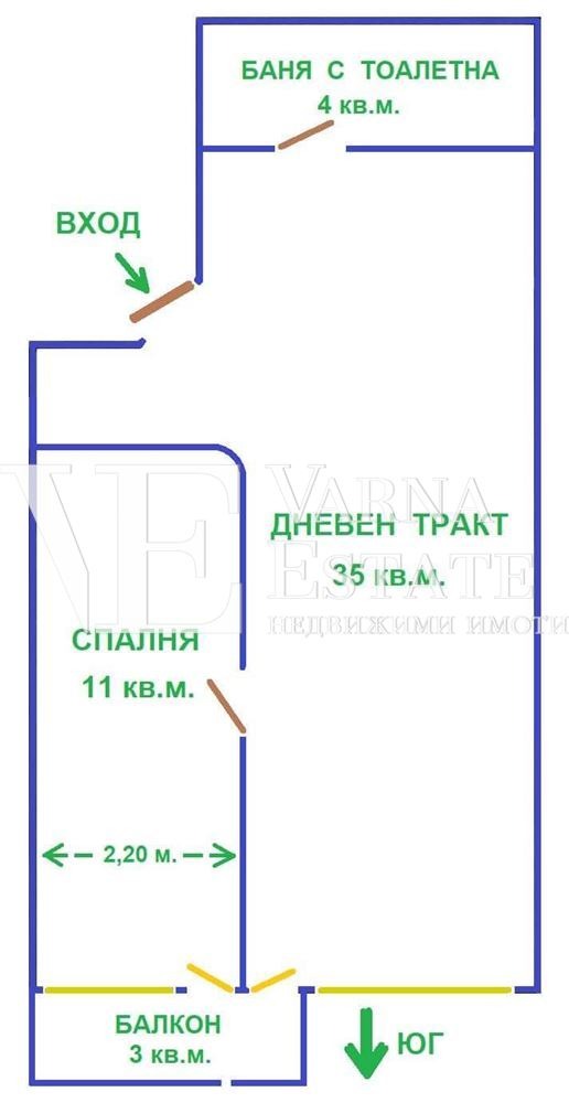 Til salg  1 soveværelse Varna , Tsentar , 60 kvm | 13377026 - billede [12]