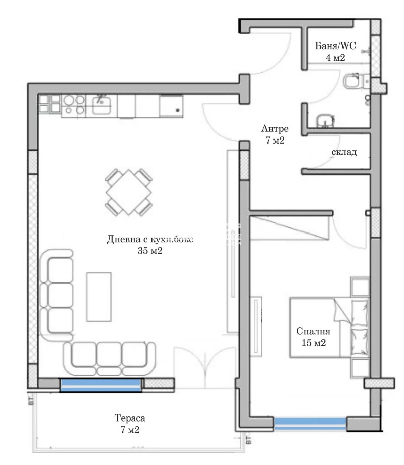 Продава 2-СТАЕН в град Пловдив, Младежки Хълм - 90 кв.м / 137 360 € » 268 652.81 лв., КОНДОР - НЕДВИЖИМИ ИМОТИ
