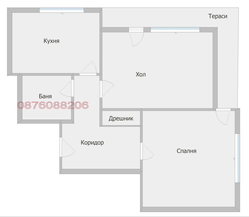 Продава 2-СТАЕН, гр. Русе, Здравец, снимка 2 - Апартаменти - 53363543