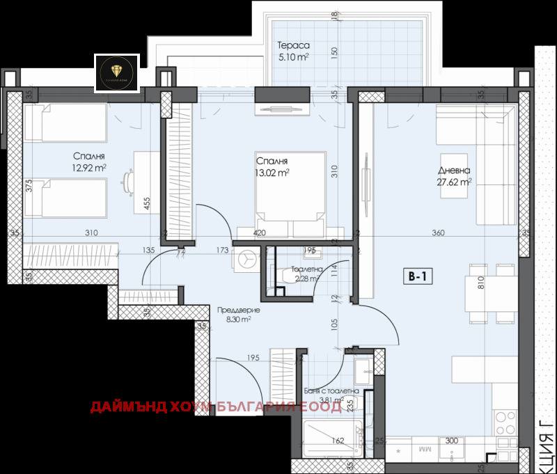 Продава 3-СТАЕН, гр. Пловдив, Гагарин, снимка 2 - Апартаменти - 53450149