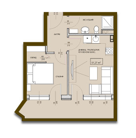 1 slaapkamer Pomorie, regio Boergas 1