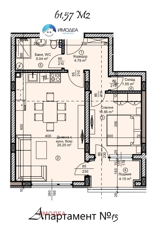 Продава  2-стаен град Велико Търново , Зона Б , 73 кв.м | 20191287 - изображение [2]