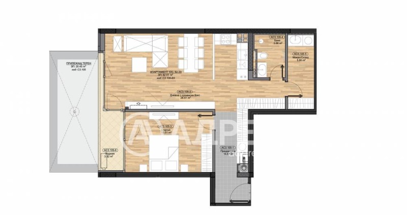 En venta  1 dormitorio Sofia , Boyana , 104 metros cuadrados | 73967944 - imagen [4]