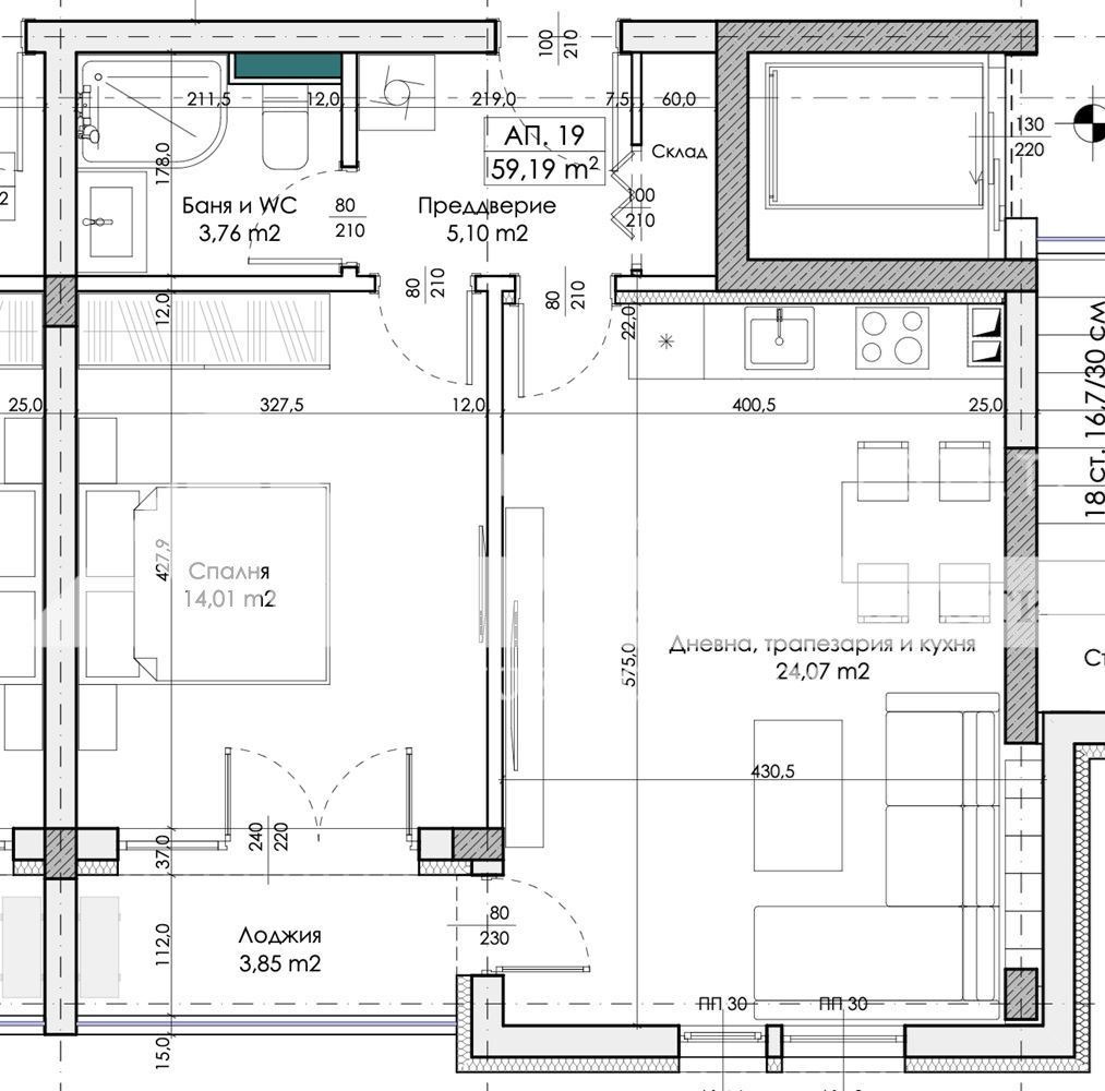 Продава 2-СТАЕН, гр. Пловдив, Беломорски, снимка 2 - Апартаменти - 53605542