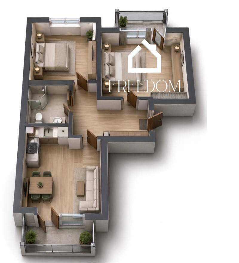 Продава 3-СТАЕН в област Варна, гр. Бяла - 97 кв.м / 284 808 € » 557 036.03 лв., ФРИДОМ ВАРНА