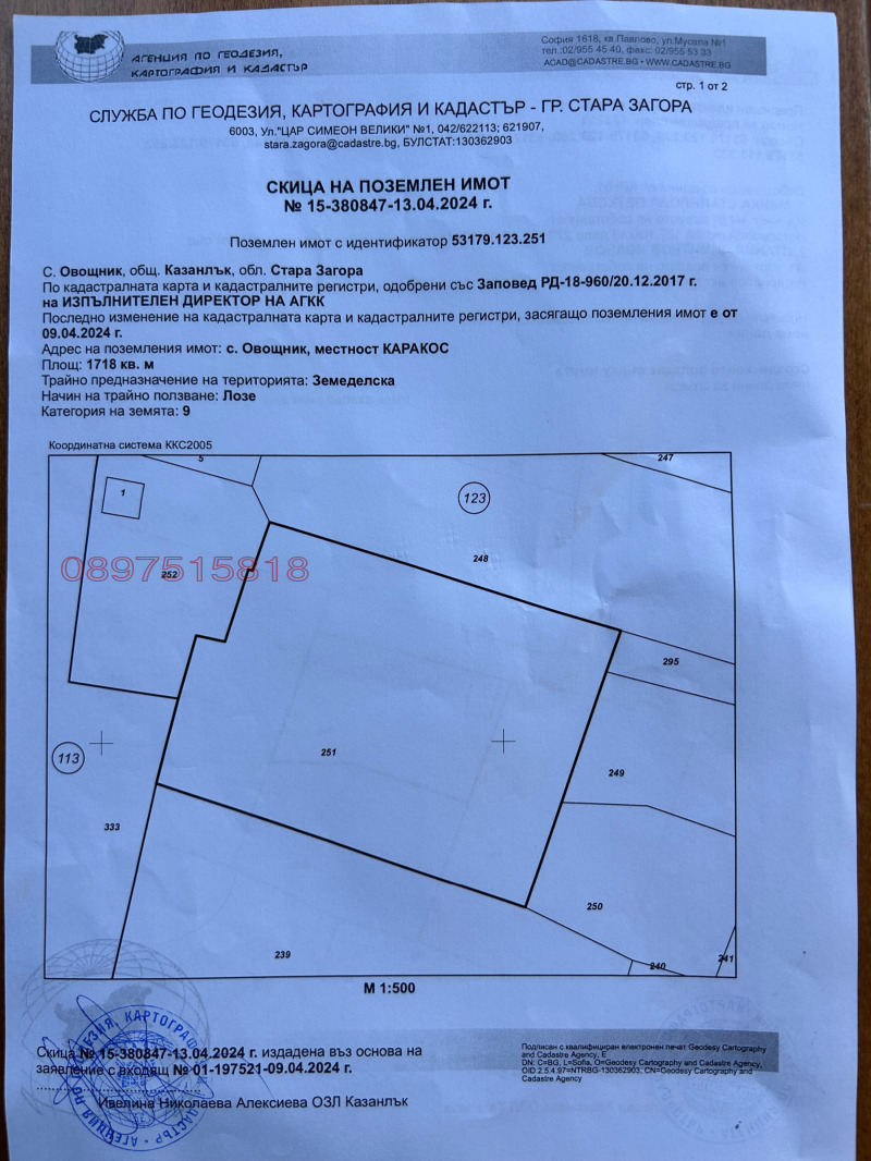 Продава ПАРЦЕЛ, гр. Казанлък, област Стара Загора