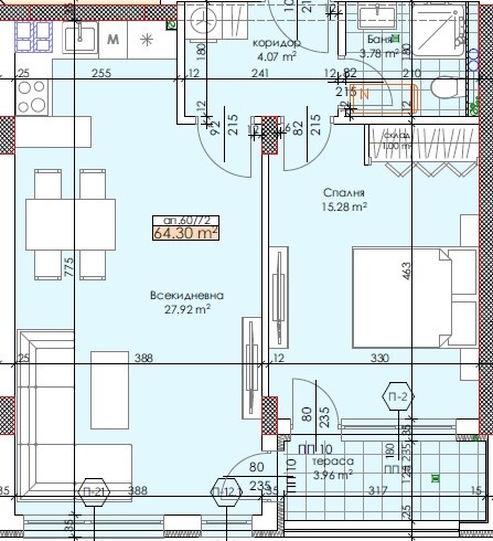 Продава 2-СТАЕН, гр. Пловдив, Тракия, снимка 2 - Апартаменти - 54321897