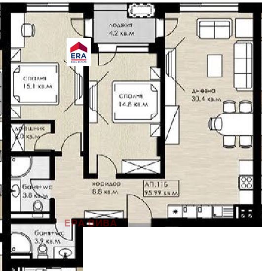 Продава 3-СТАЕН, гр. София, Дружба 2, снимка 13 - Апартаменти - 55704380