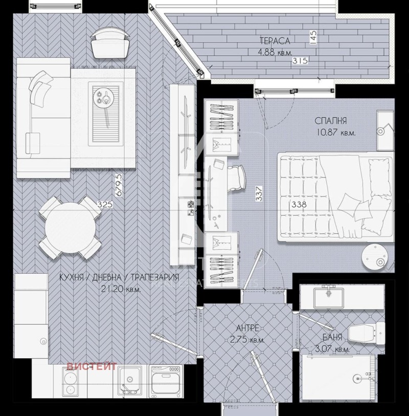 Продава  2-стаен град София , Люлин 5 , 59 кв.м | 71325901 - изображение [4]