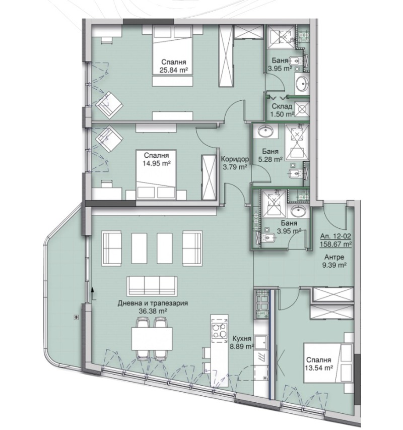 Продава 4-СТАЕН, гр. София, Кръстова вада, снимка 10 - Апартаменти - 52572293