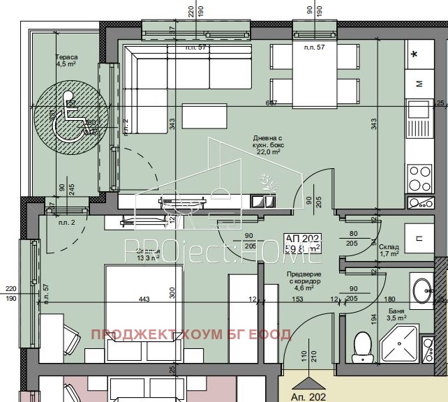 Продава 2-СТАЕН, гр. Поморие, област Бургас, снимка 3 - Апартаменти - 52522586