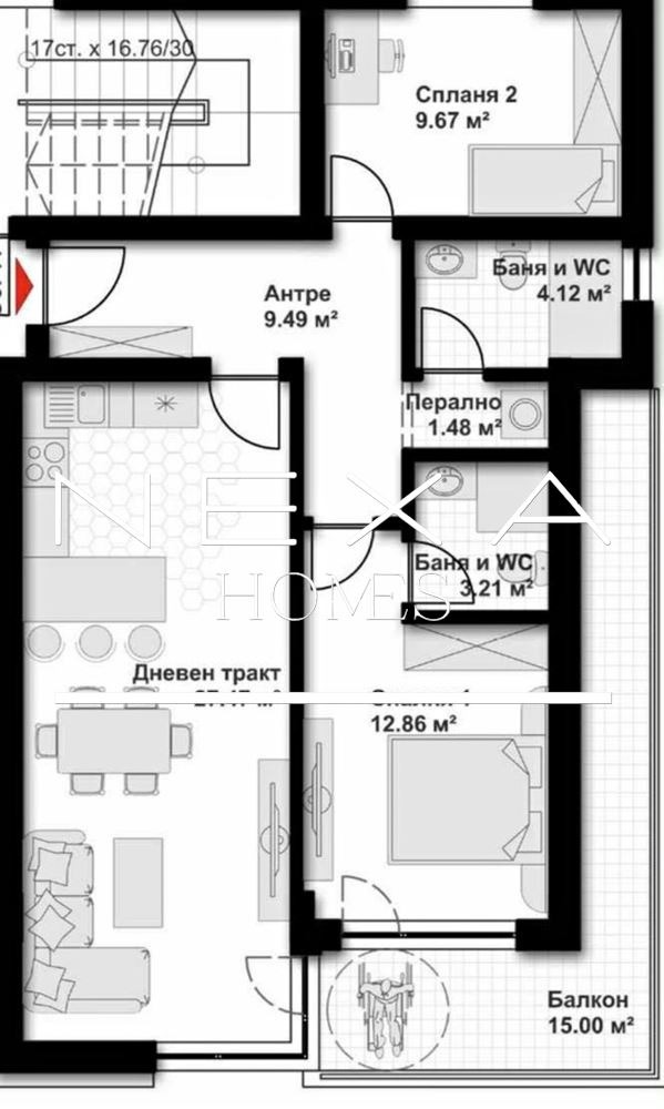 Продава 3-СТАЕН, гр. Варна, Владислав Варненчик 2, снимка 2 - Апартаменти - 53584873