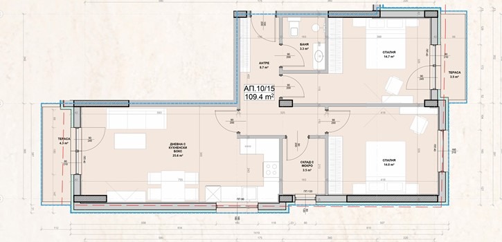 Продава 3-СТАЕН, гр. Кърджали, Байкал, снимка 2 - Апартаменти - 54193435