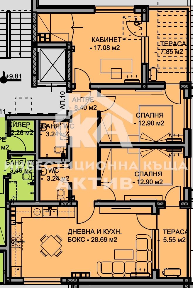 Продава 4-СТАЕН, гр. Пловдив, Остромила, снимка 11 - Апартаменти - 54699353