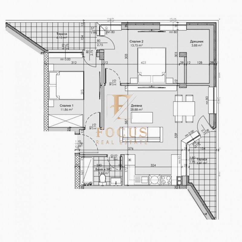 Te koop  2 slaapkamers Plovdiv , Christo Smirnenski , 112 m² | 91869943 - afbeelding [3]