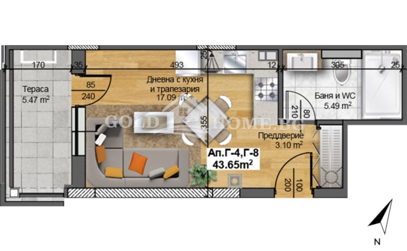 De vânzare  Studio Plovdiv , Hristo Smirnensci , 44 mp | 78041409 - imagine [2]