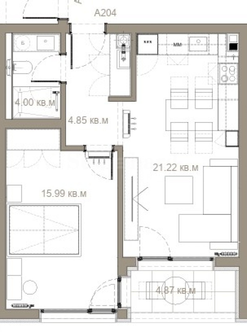 Продава 2-СТАЕН, гр. София, Горубляне, снимка 3 - Апартаменти - 53112625