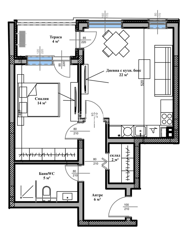 Satılık  1 yatak odası Plovdiv , Vastaniçeski , 74 metrekare | 15878475 - görüntü [3]