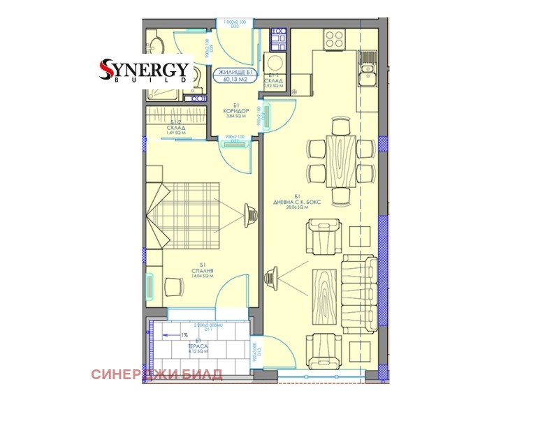 Продава 2-СТАЕН, гр. София, Обеля, снимка 12 - Апартаменти - 53451123