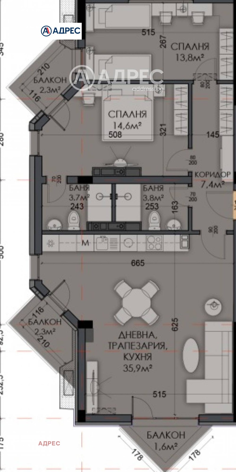 На продаж  2 спальні Варна , Виница , 123 кв.м | 55498397 - зображення [4]