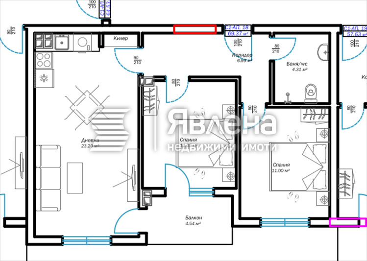 Продава 3-СТАЕН, гр. Варна, м-т Пчелина, снимка 3 - Апартаменти - 53194328
