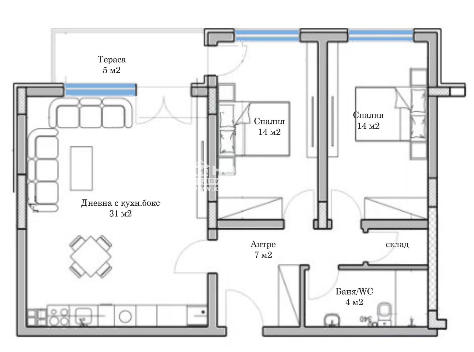 Продава 3-СТАЕН, гр. Пловдив, Младежки Хълм