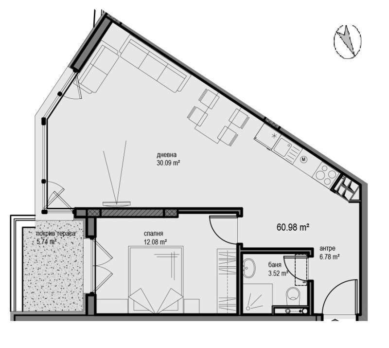 Продается  1 спальня София , Овча купел , 78 кв.м | 63142423