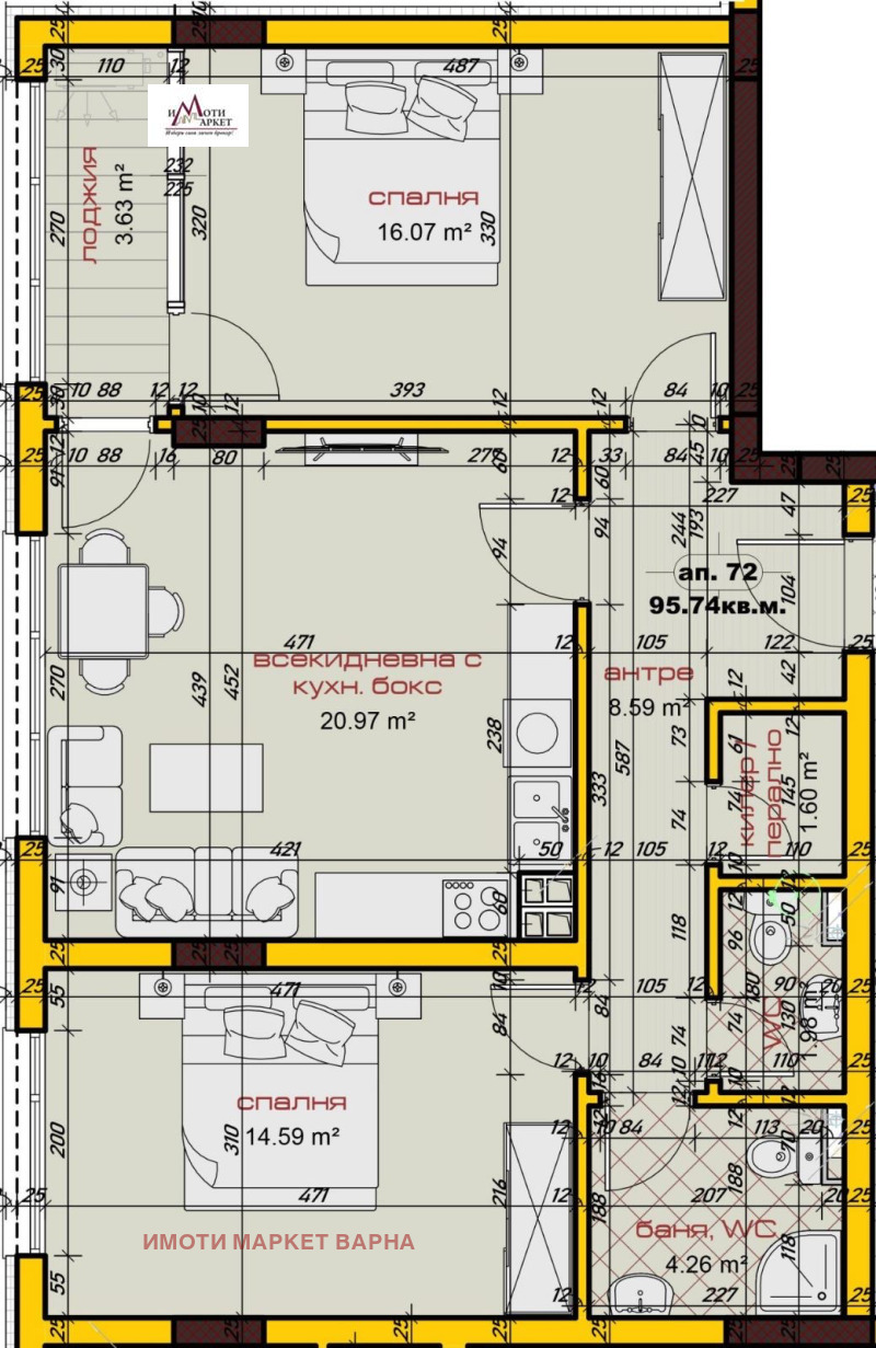 Na sprzedaż  2 sypialnie Warna , Wladislaw Warnenczik 1 , 96 mkw | 66897992 - obraz [2]