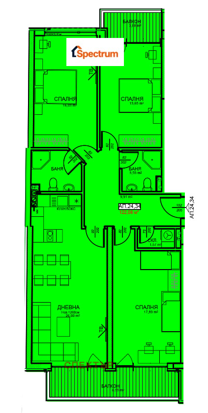 For Sale  3 bedroom Sofia , Tsentar , 146 sq.m | 31536045 - image [2]
