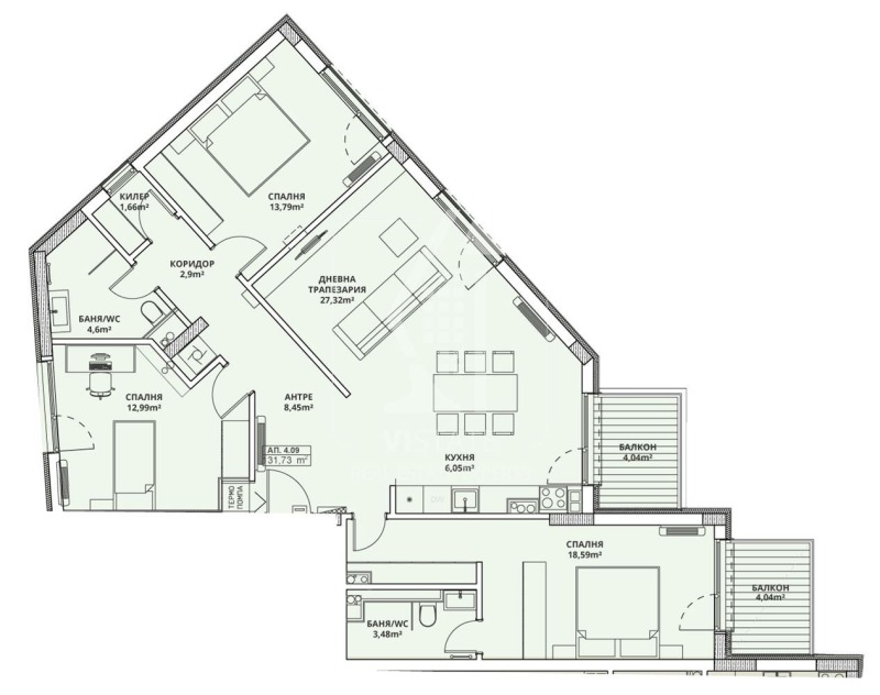 Продава 4-СТАЕН, гр. София, Павлово, снимка 14 - Aпартаменти - 48154121