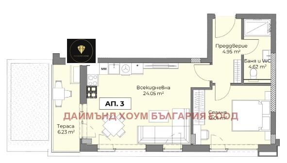 Te koop  1 slaapkamer Plovdiv , Christo Smirnenski , 77 m² | 82793125 - afbeelding [3]