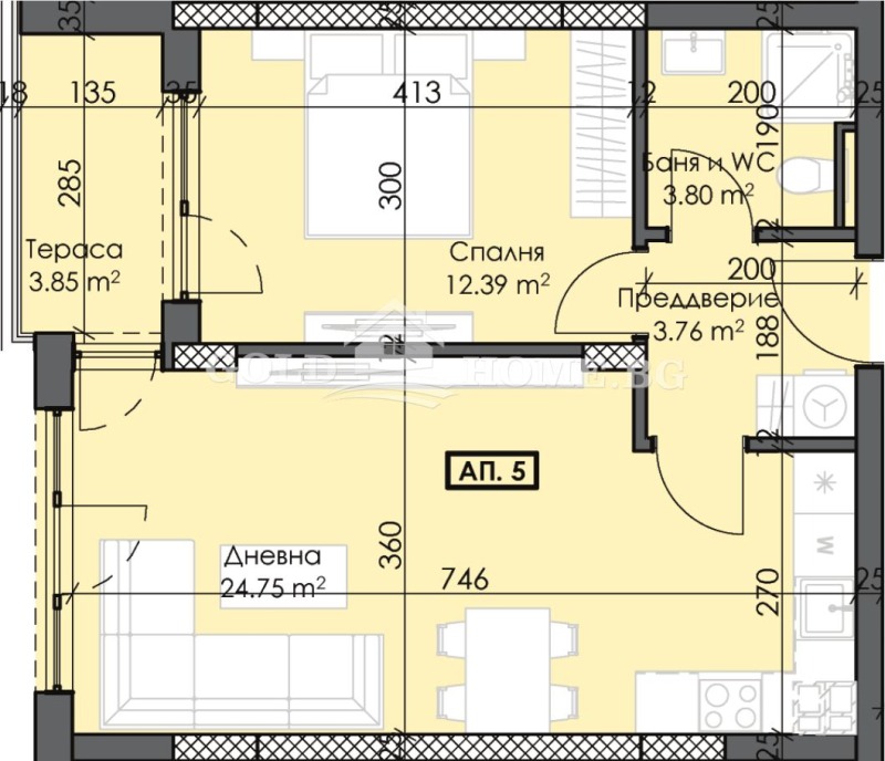 Продава  2-стаен град Пловдив , Тракия , 71 кв.м | 92204504 - изображение [4]