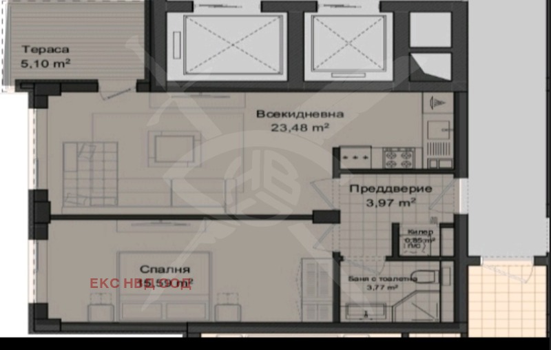Продава 2-СТАЕН, гр. Пловдив, Гагарин, снимка 2 - Апартаменти - 53602228