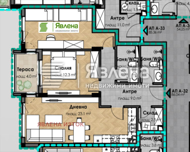 Продава 3-СТАЕН, гр. София, Малинова долина, снимка 2 - Апартаменти - 56730376