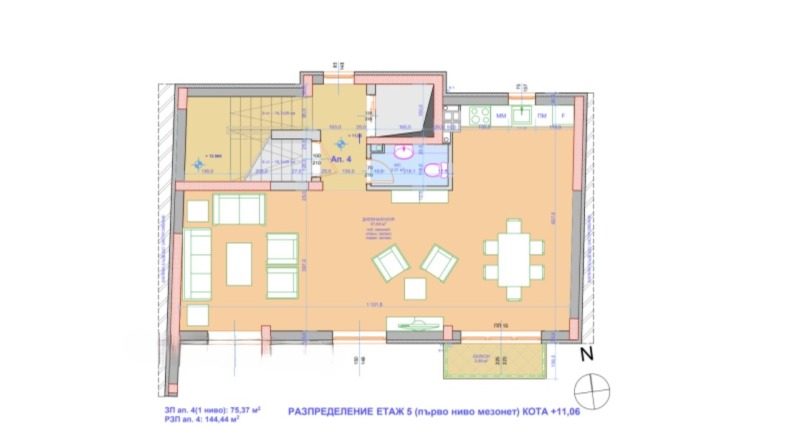 Продава МЕЗОНЕТ, гр. София, Триъгълника, снимка 6 - Aпартаменти - 46900919