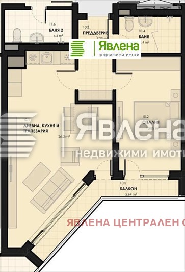 Продается  1 спальня София , Лагера , 79 кв.м | 81786396 - изображение [6]