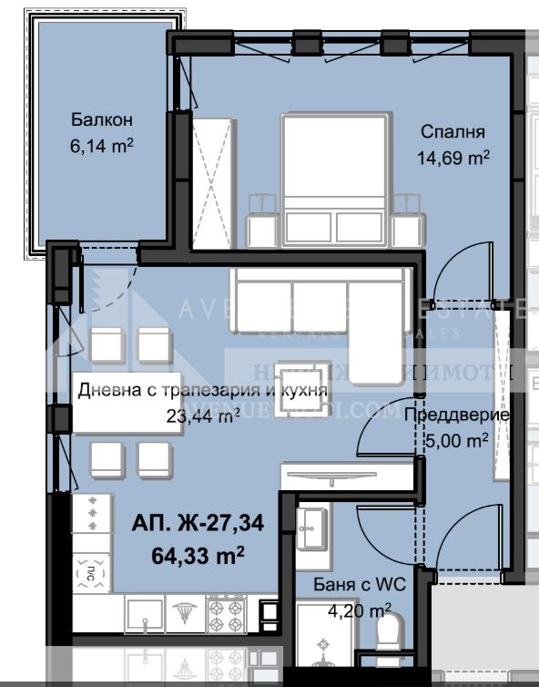 Προς πώληση  1 υπνοδωμάτιο Πλοβδηβ , Χρηστο Σμηρνενσκη , 82 τ.μ | 15806993 - εικόνα [2]