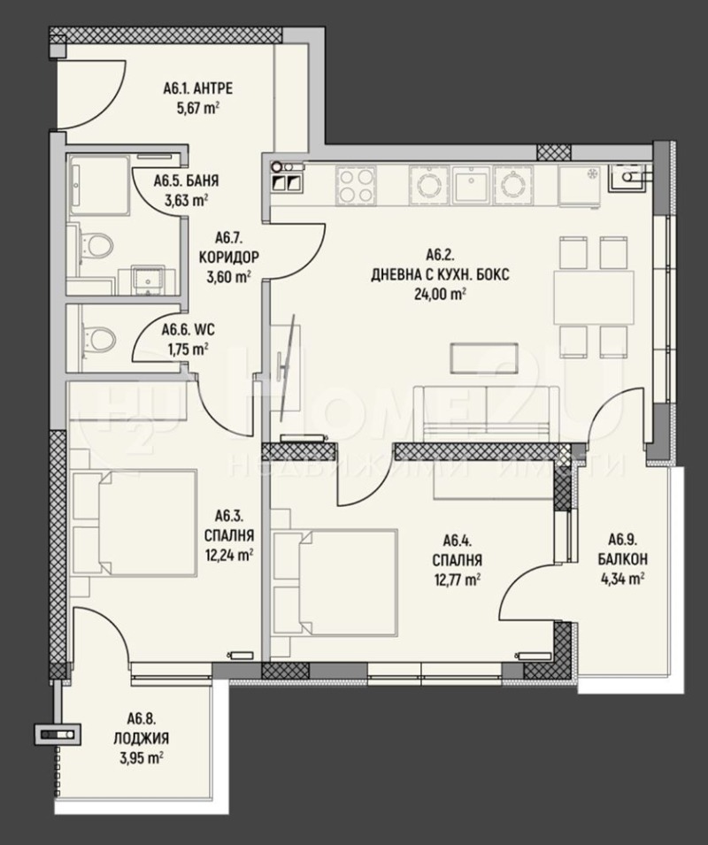 Продава  3-стаен град София , в.з.Киноцентъра 3 част , 101 кв.м | 62834908 - изображение [3]