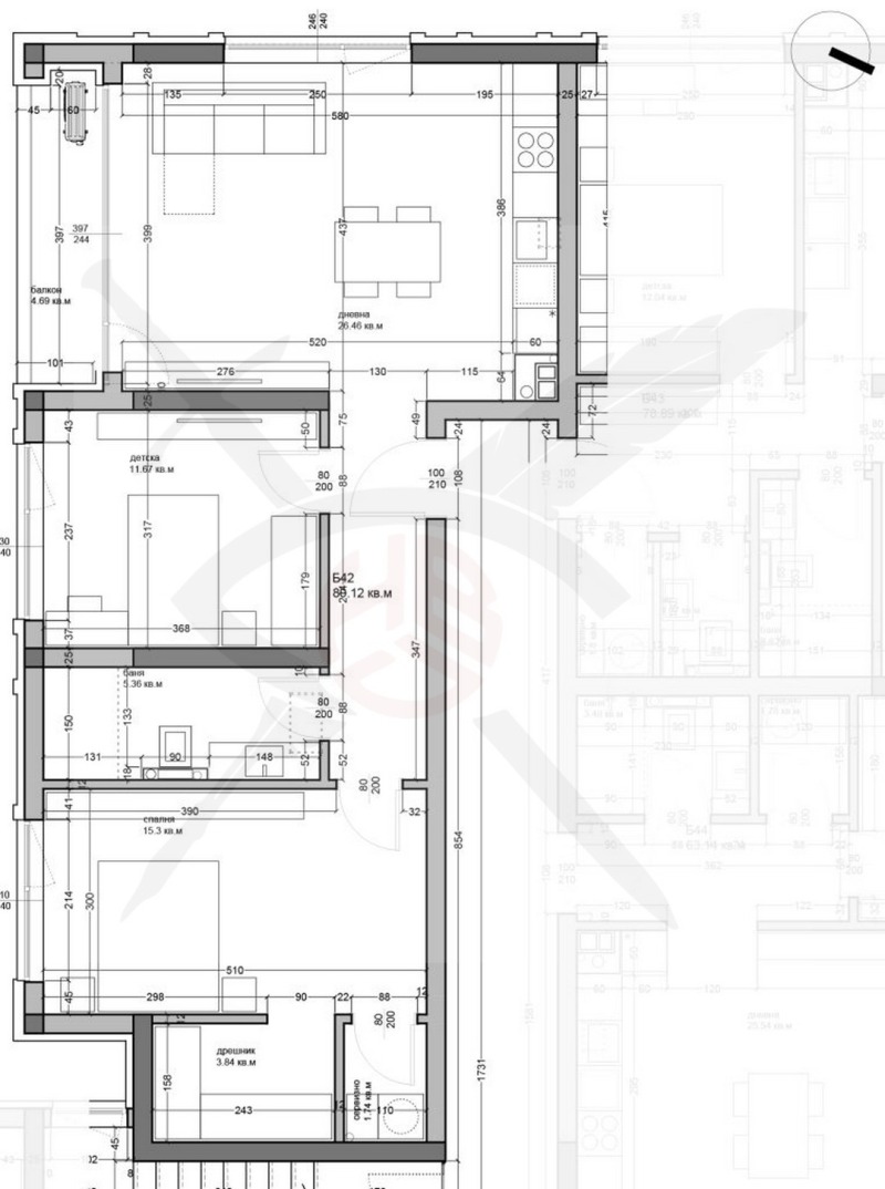 Продава 3-СТАЕН в град Варна, Аспарухово - 109 кв.м / 163 500 € » 319 778.21 лв., ЕКС НВД ООД