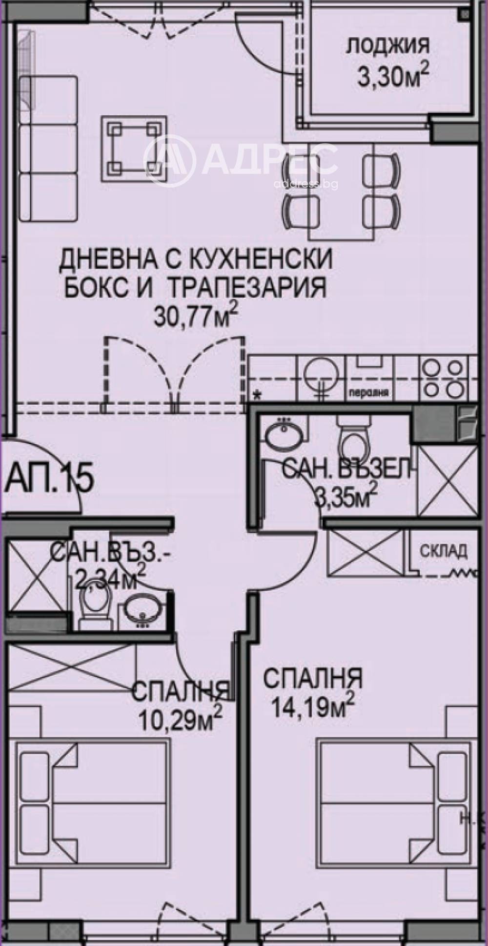 Продава 3-СТАЕН, гр. София, Обеля 2, снимка 4 - Апартаменти - 56426222