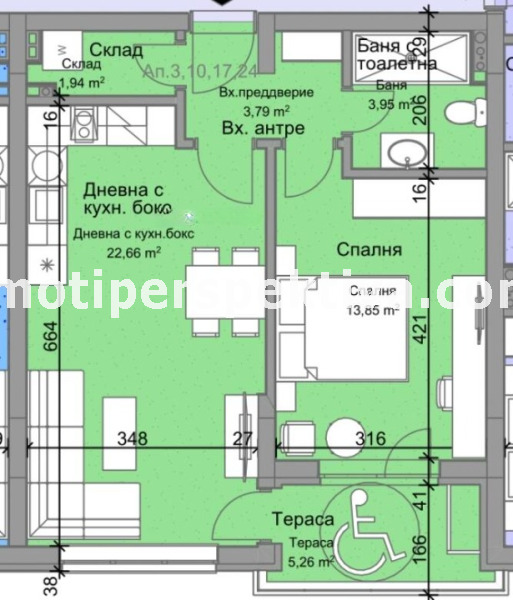 Продава 2-СТАЕН, гр. Пловдив, Кючук Париж, снимка 4 - Апартаменти - 56224080